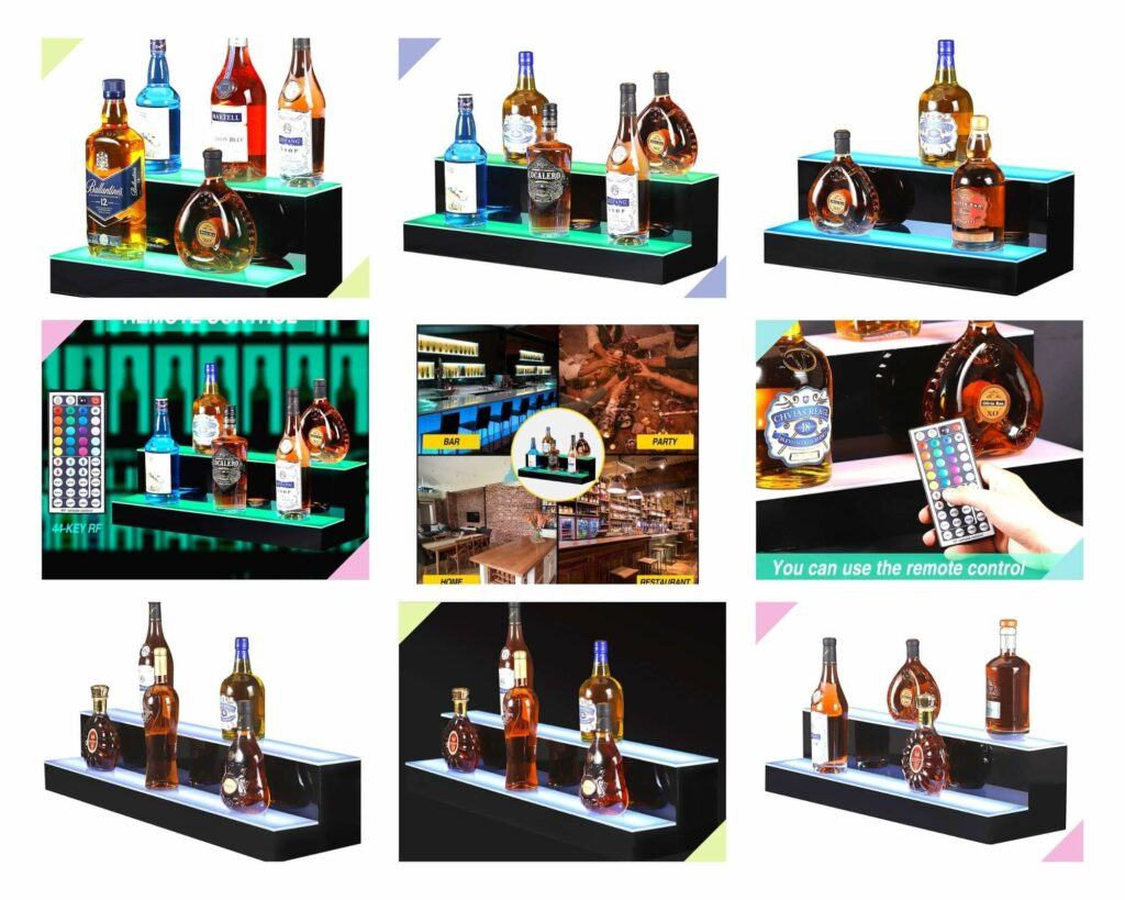 2 Tier Led Liquor Shelf Մեծածախ