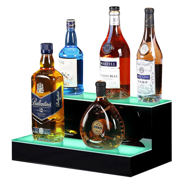 Raft cu 2 niveluri pentru sticle de băuturi alcoolice