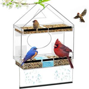 Comedero para pájaros en el alféizar de la ventana, la mejor manera de atraer más pájaros